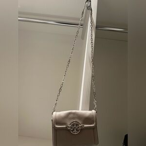 Tory Burch Cream Leather Shoulder Bag